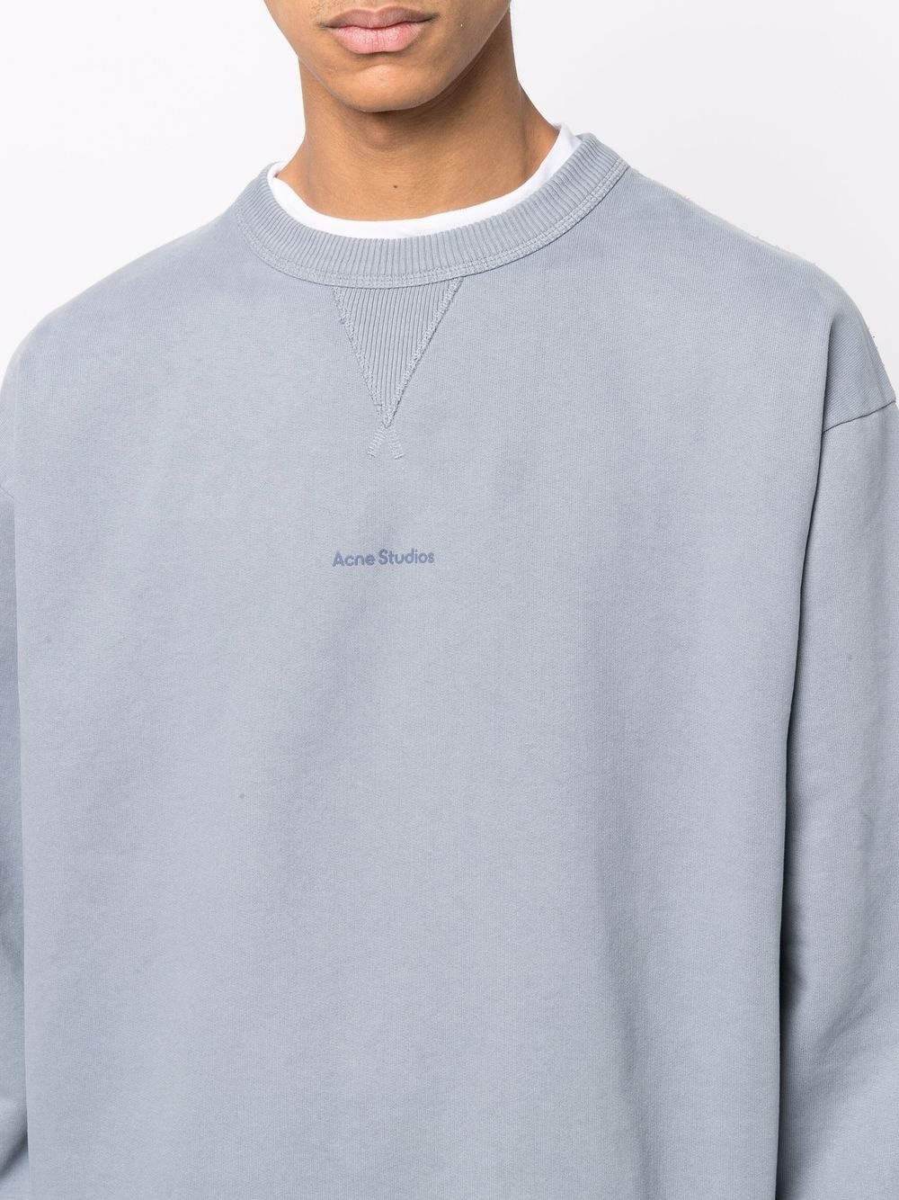 logo-print cotton sweatshirt - 5