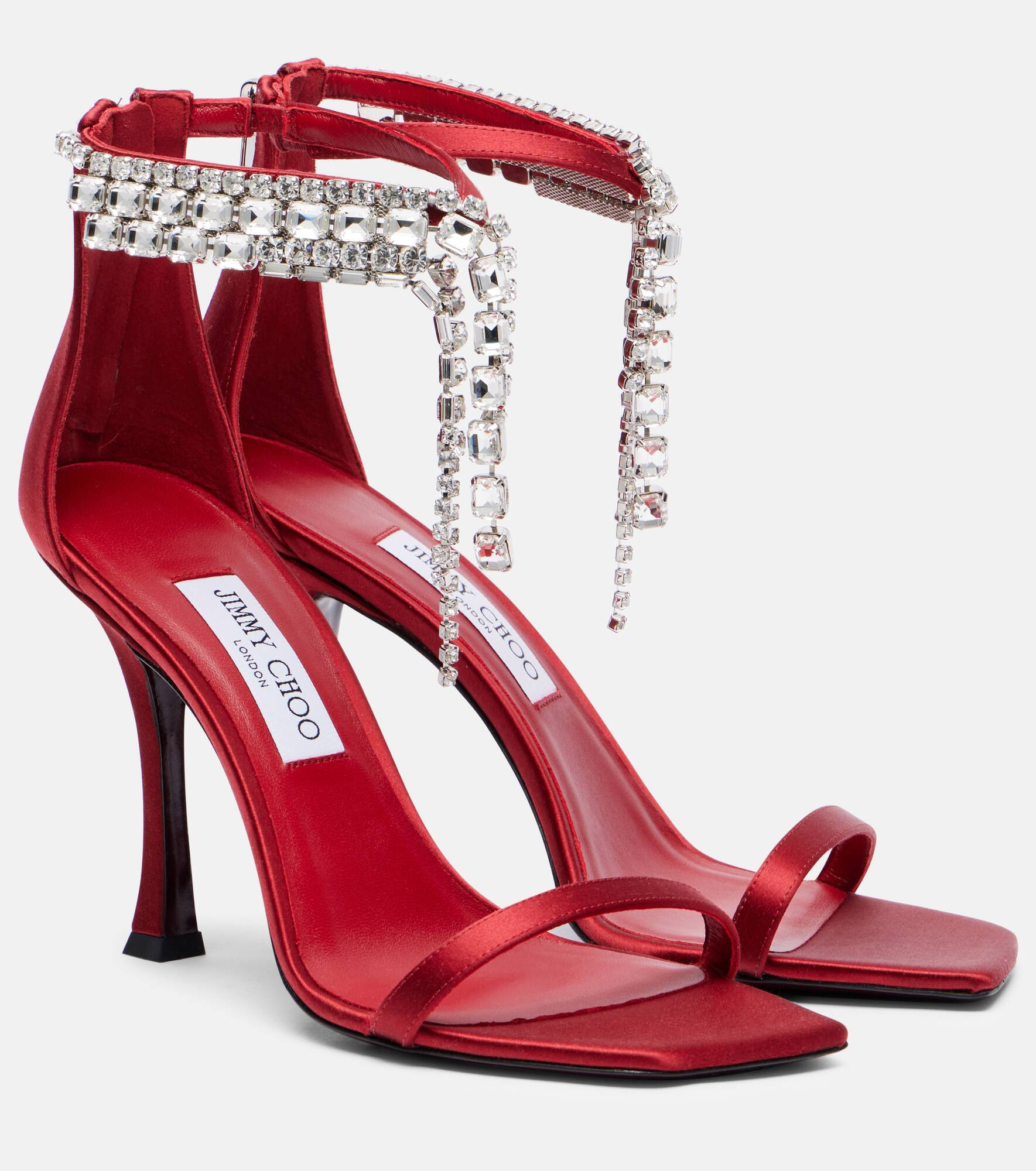 Verity 100 embellished satin sandals - 1