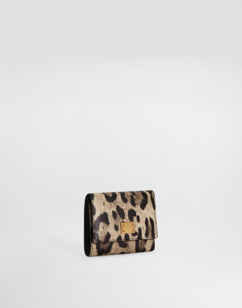 Dolce & Gabbana Leopard-print wallet in dauphine calfskin outlook