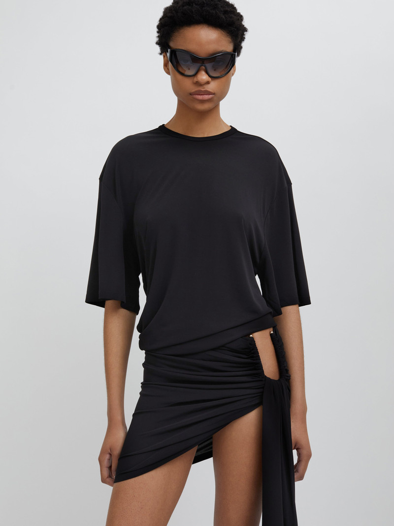Side Cowl Waist Tee 1