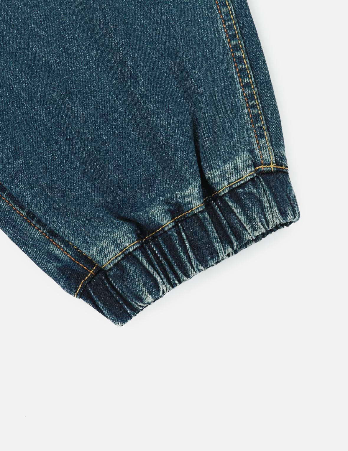 MULTI-POCKET WASHED DENIM JOGGERS - 13