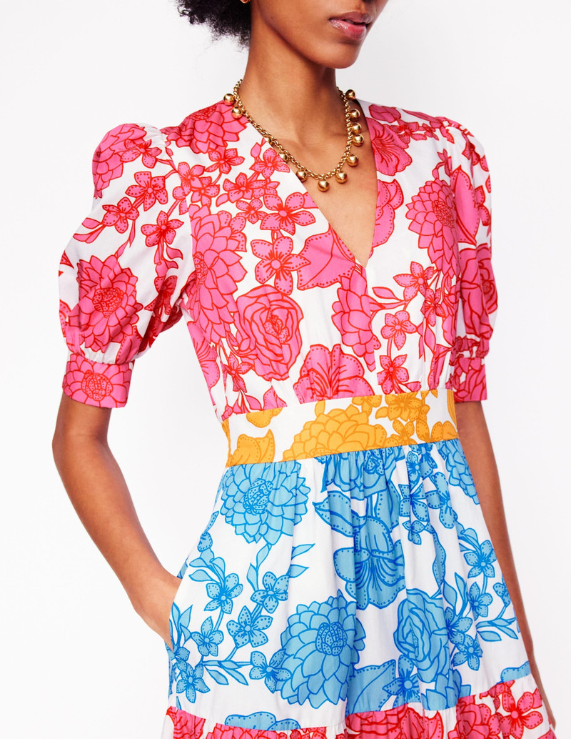 Bella Puff Sleeve Maxi Dress-Multi, Blossom Cascade 4