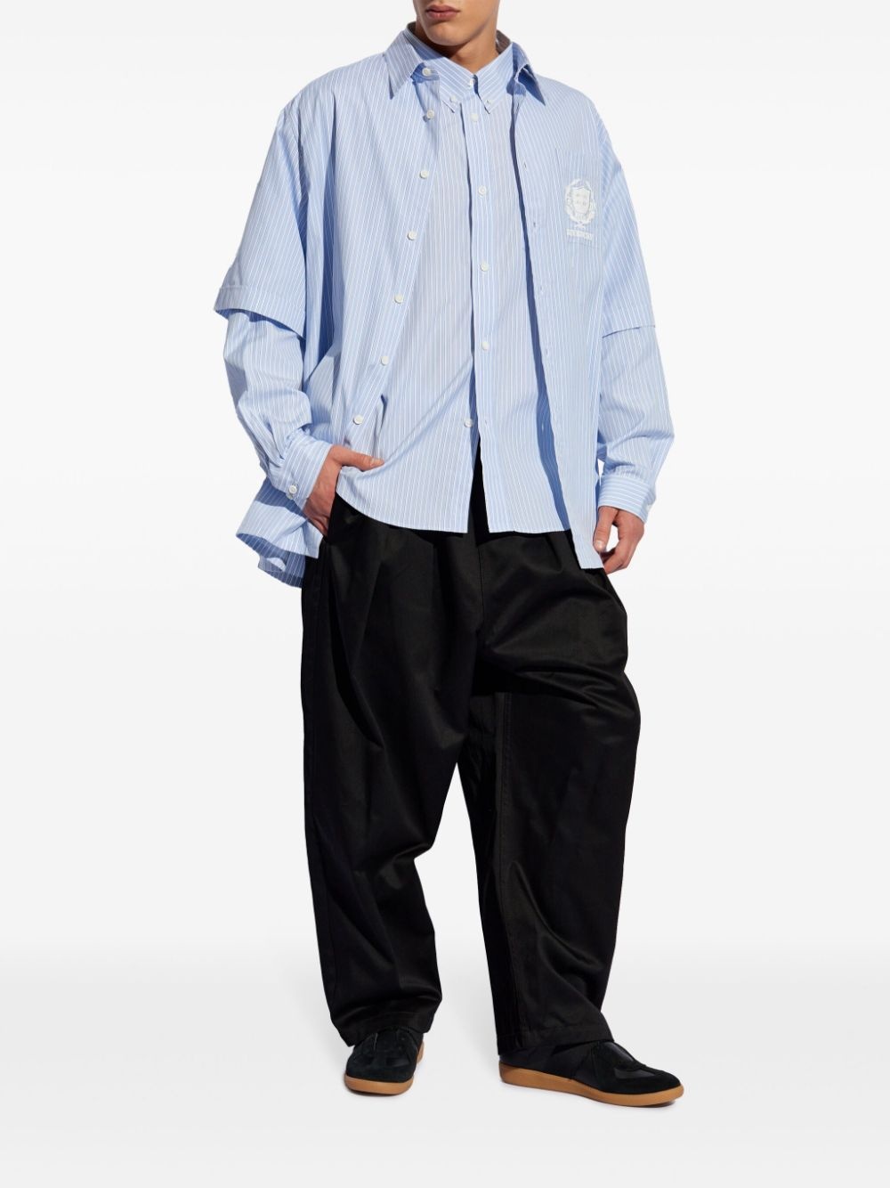 pleated cotton trousers - 2