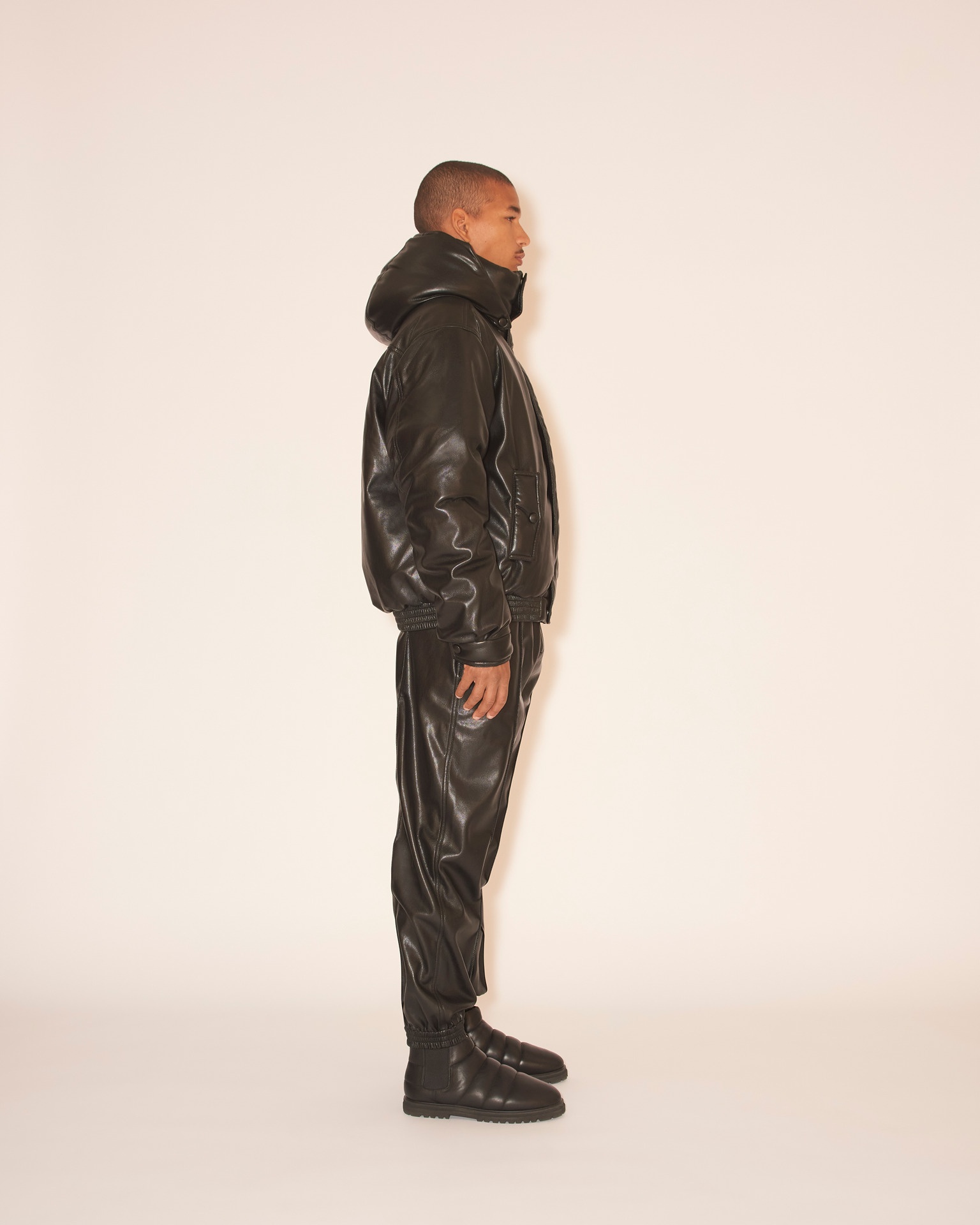 DUY - OKOBOR™ alt-leather padded bomber - Black - 5