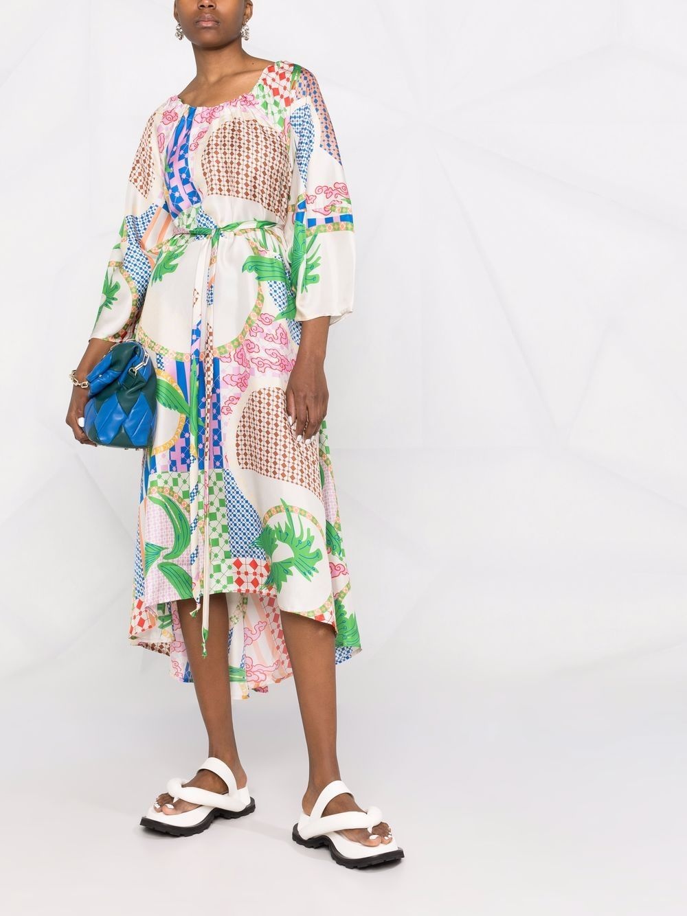 Birds print midi dress - 2