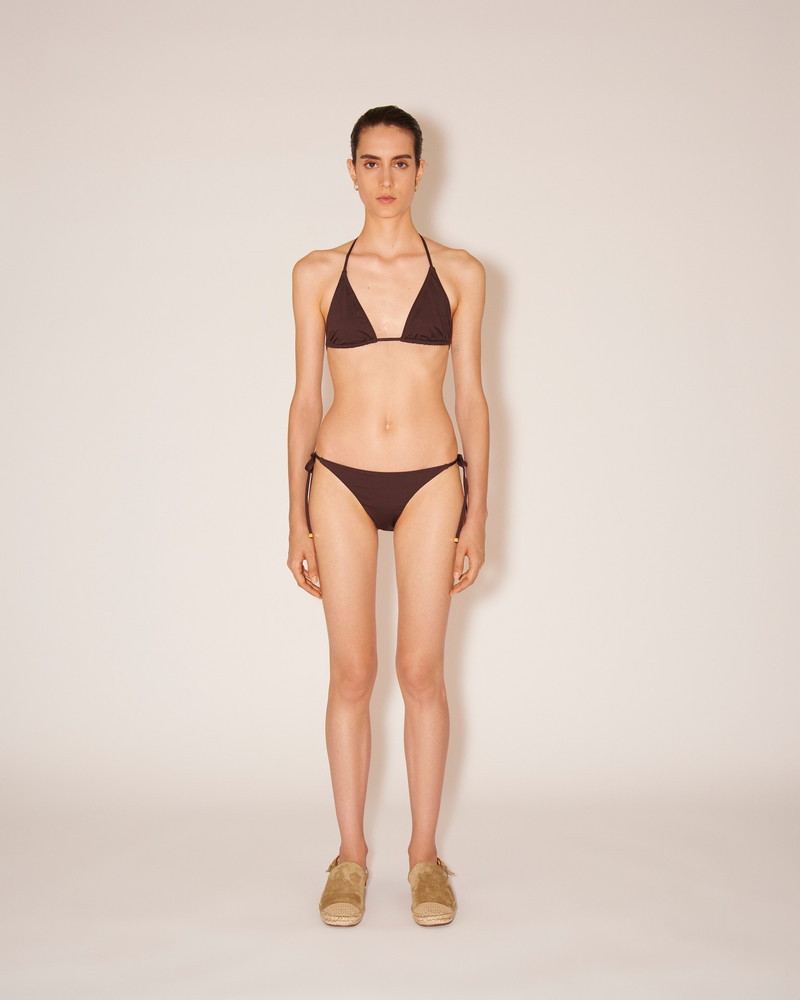 Nanushka JULIE - Matte-stretch bikini briefs - Brown outlook