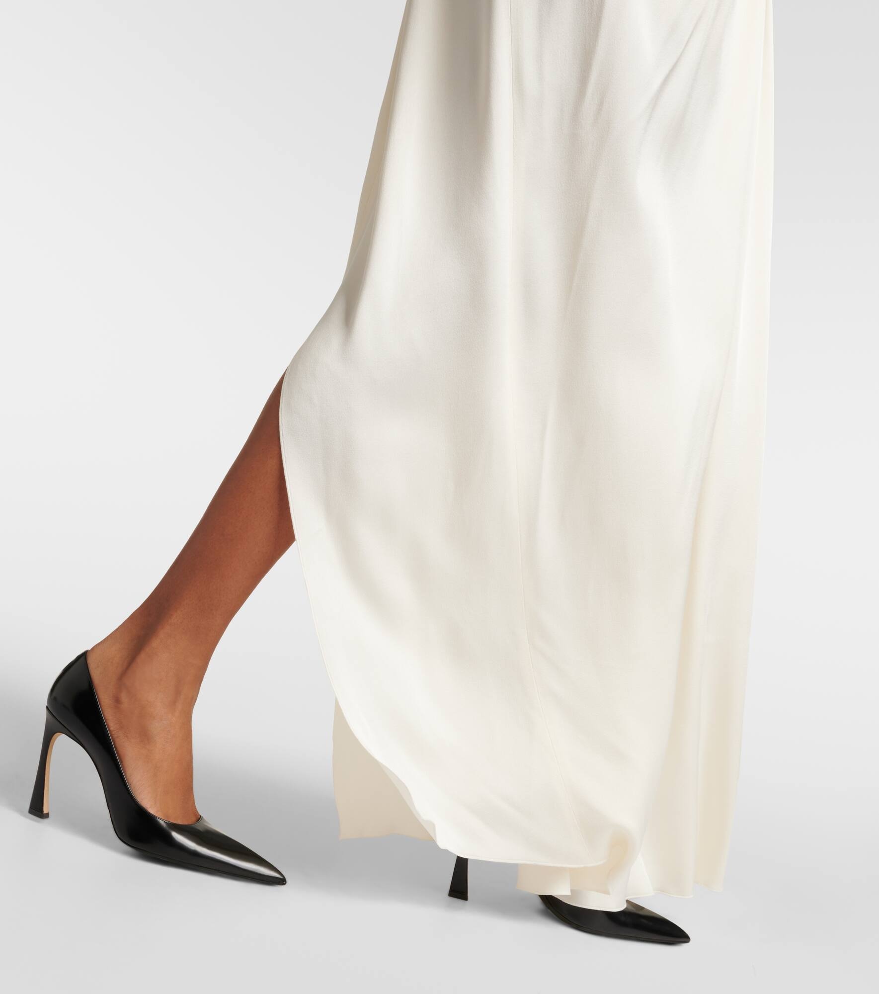 Cutout crêpe satin gown - 7