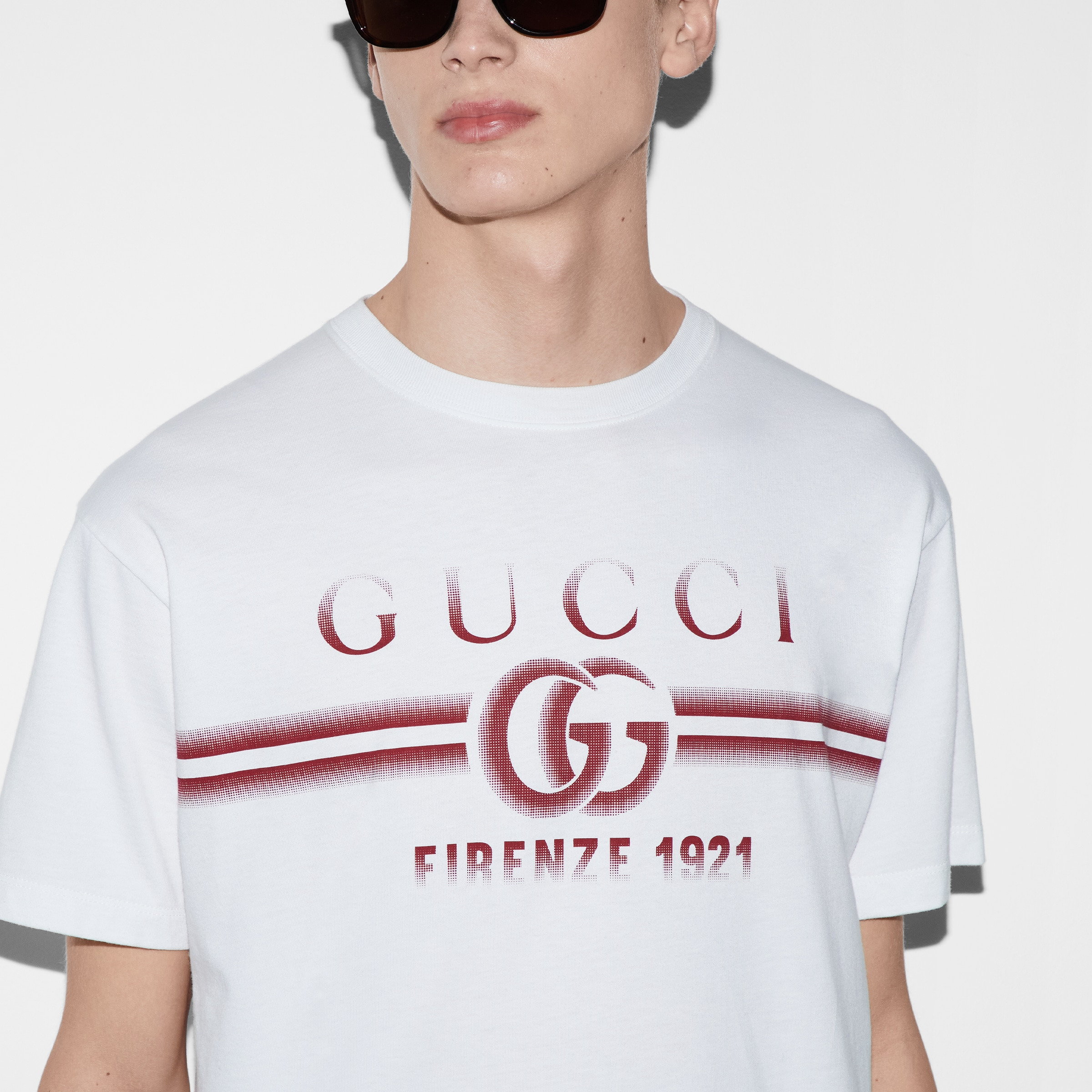 Cotton jersey T-shirt with Gucci print - 5