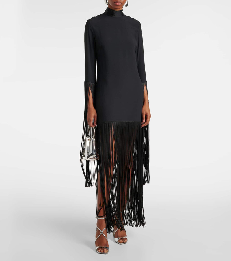 Taller Marmo Chicago fringed crêpe minidress outlook