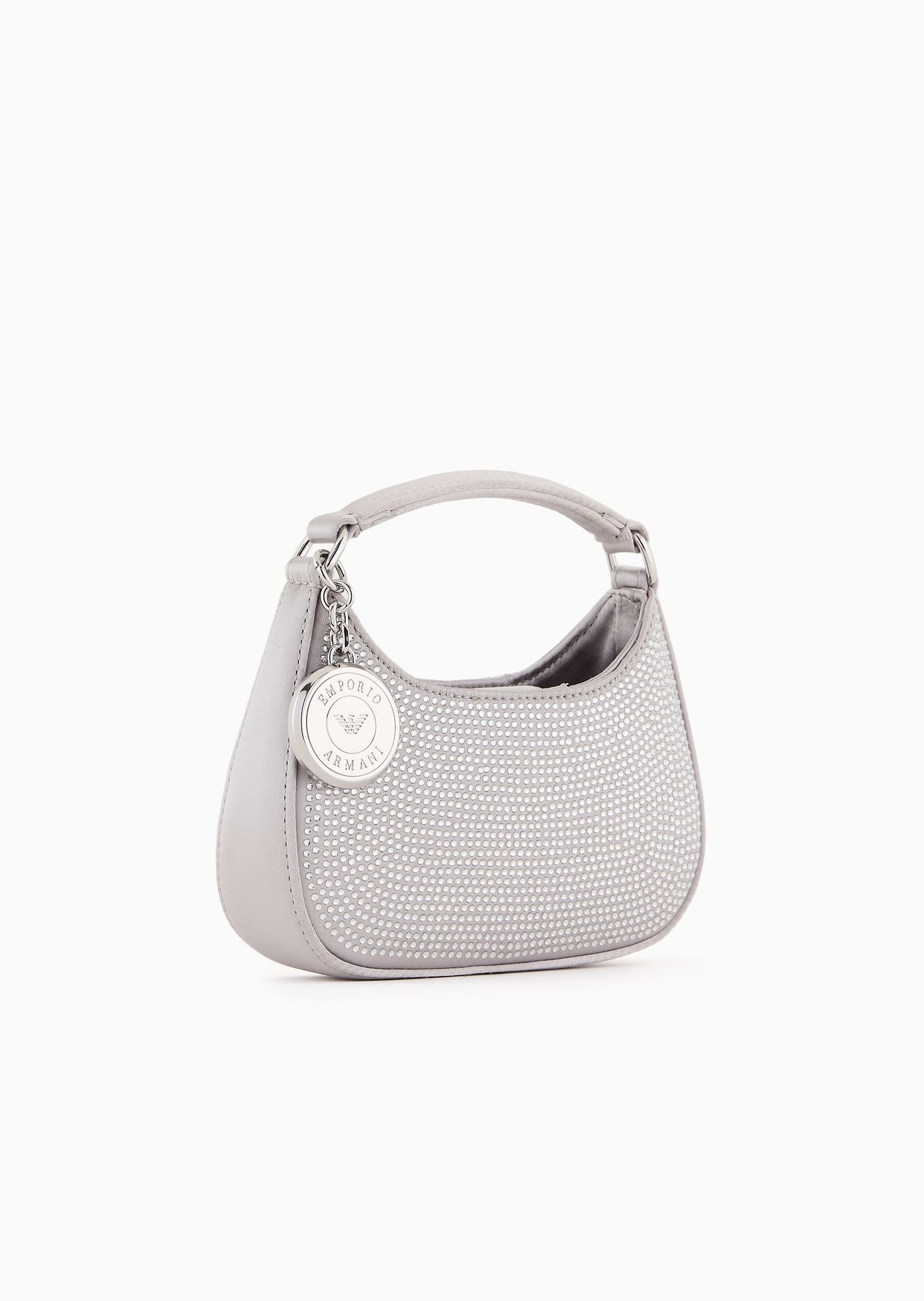 Satin hobo mini bag with rhinestones - 2