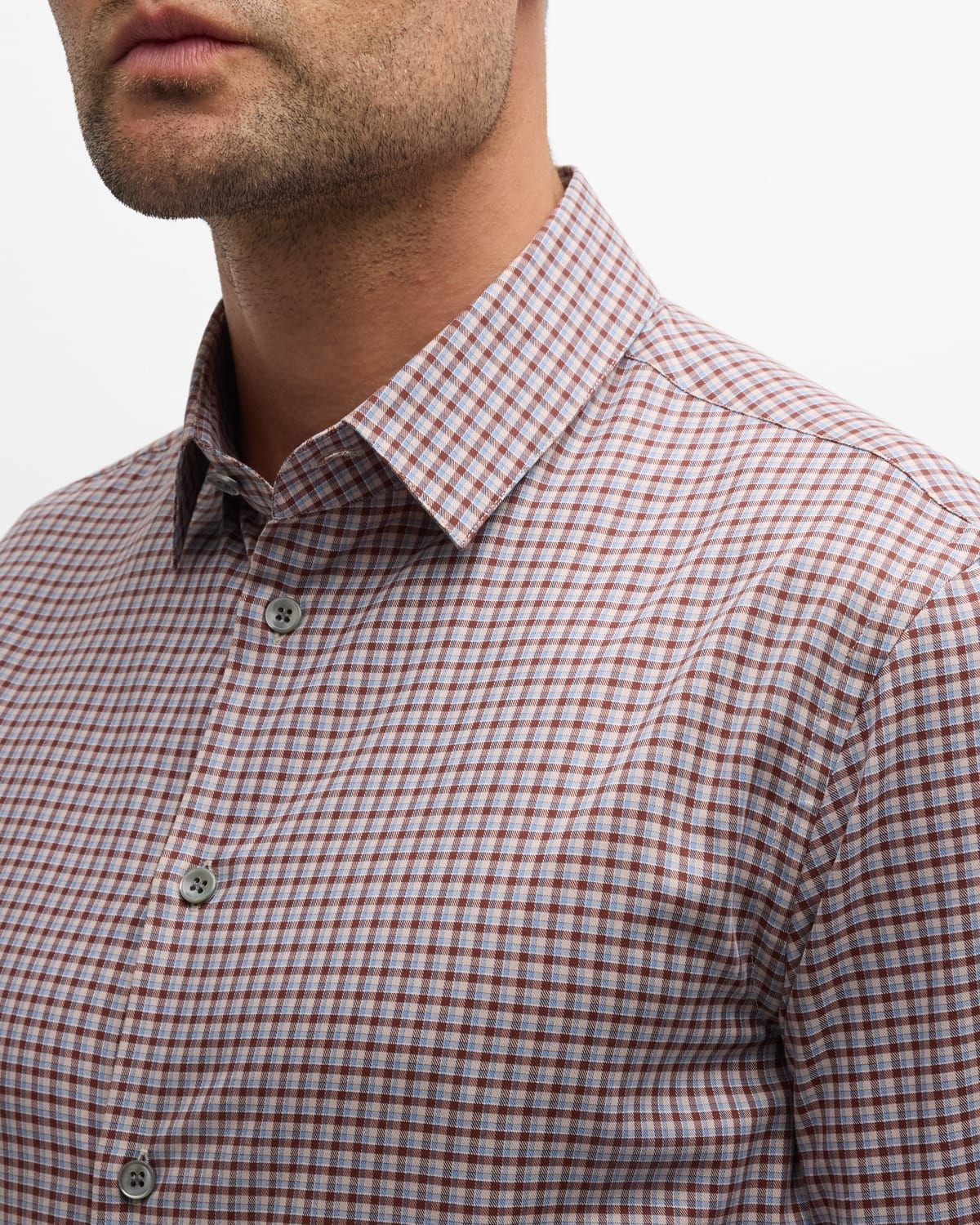 Men's Plaid Sport Shirt - 7