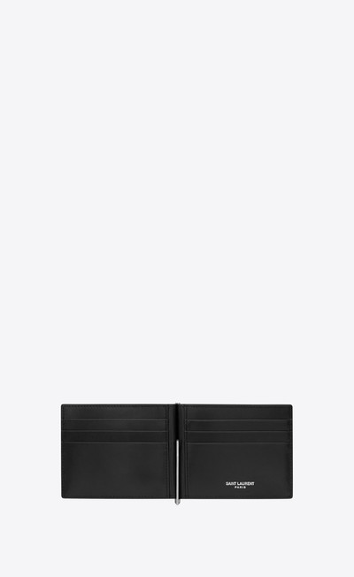 SAINT LAURENT cassandre bill clip wallet in smooth leather outlook