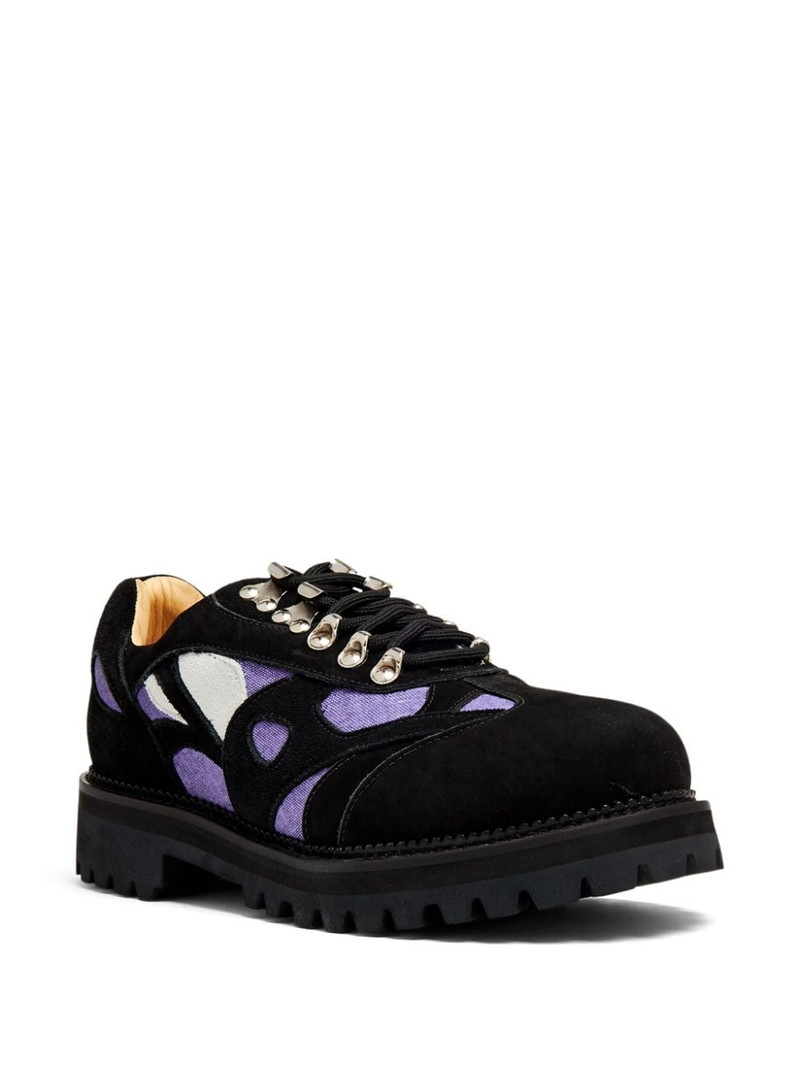 KidSuper panelled suede lace-up shoes outlook
