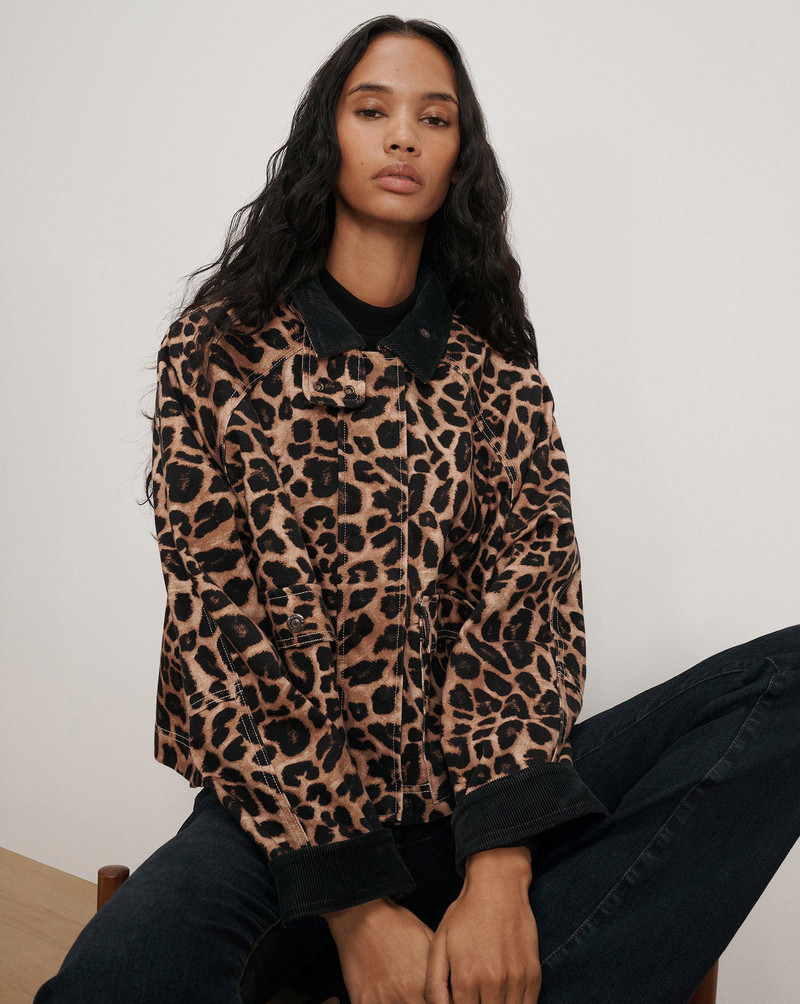 VERONICA BEARD ARLO LEOPARD CHORE JACKET outlook