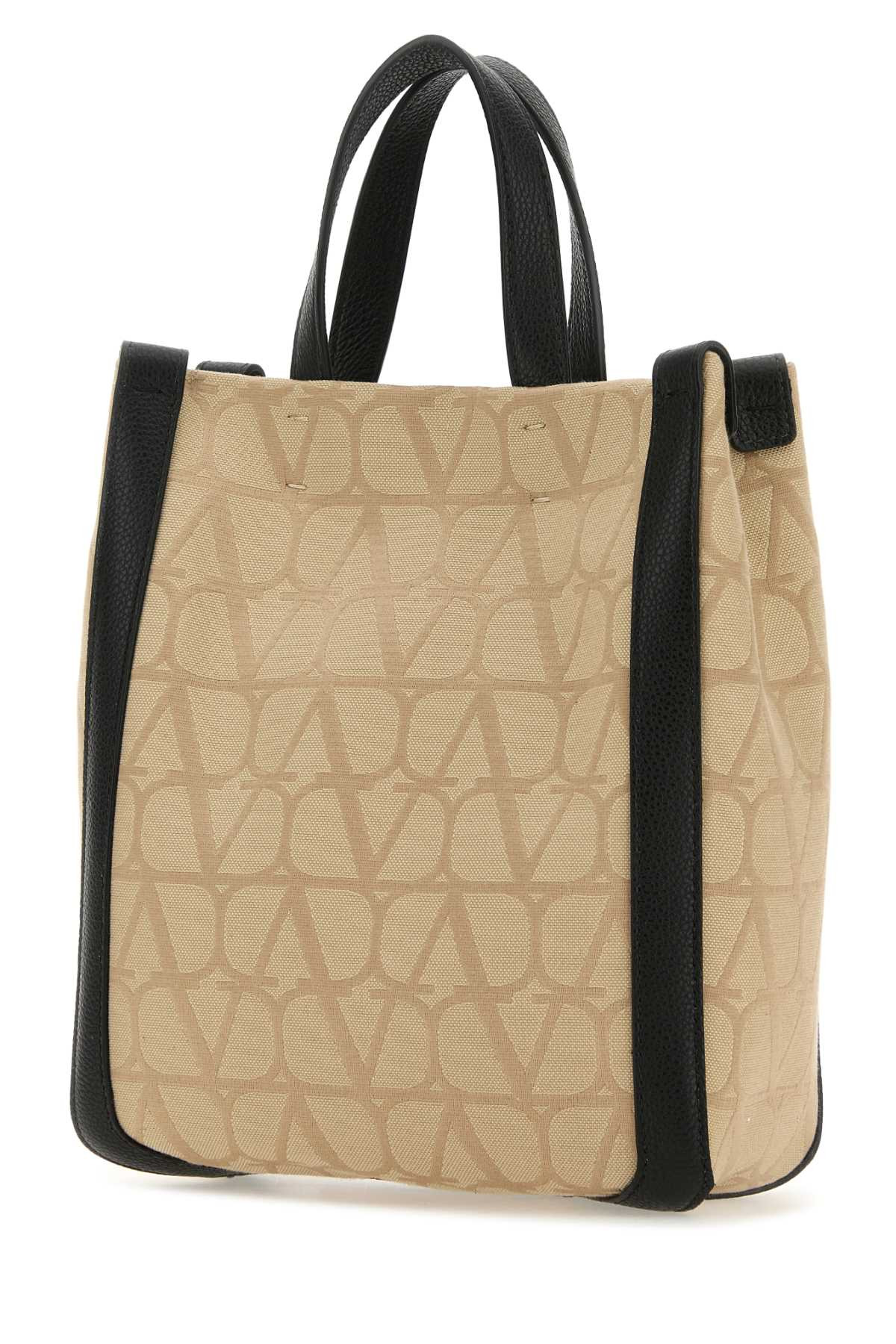 Valentino Garavani Men Beige Toile Iconographe Shopping Bag - 2