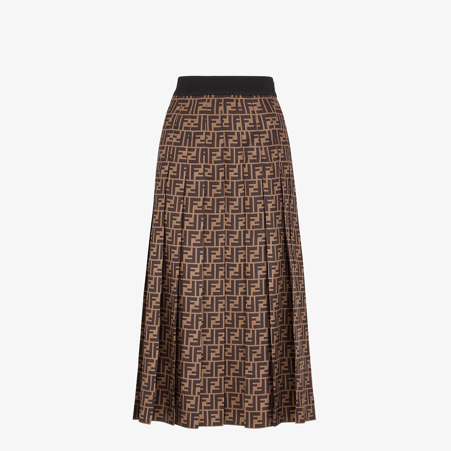 FF motif twill skirt - 1