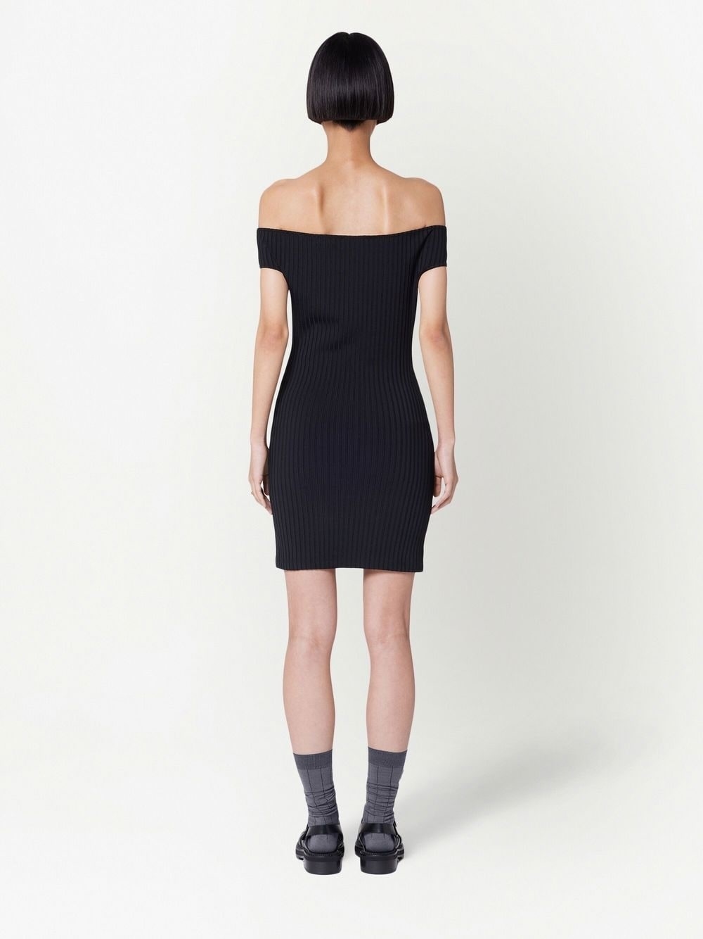 off-shoulder mini dress - 4