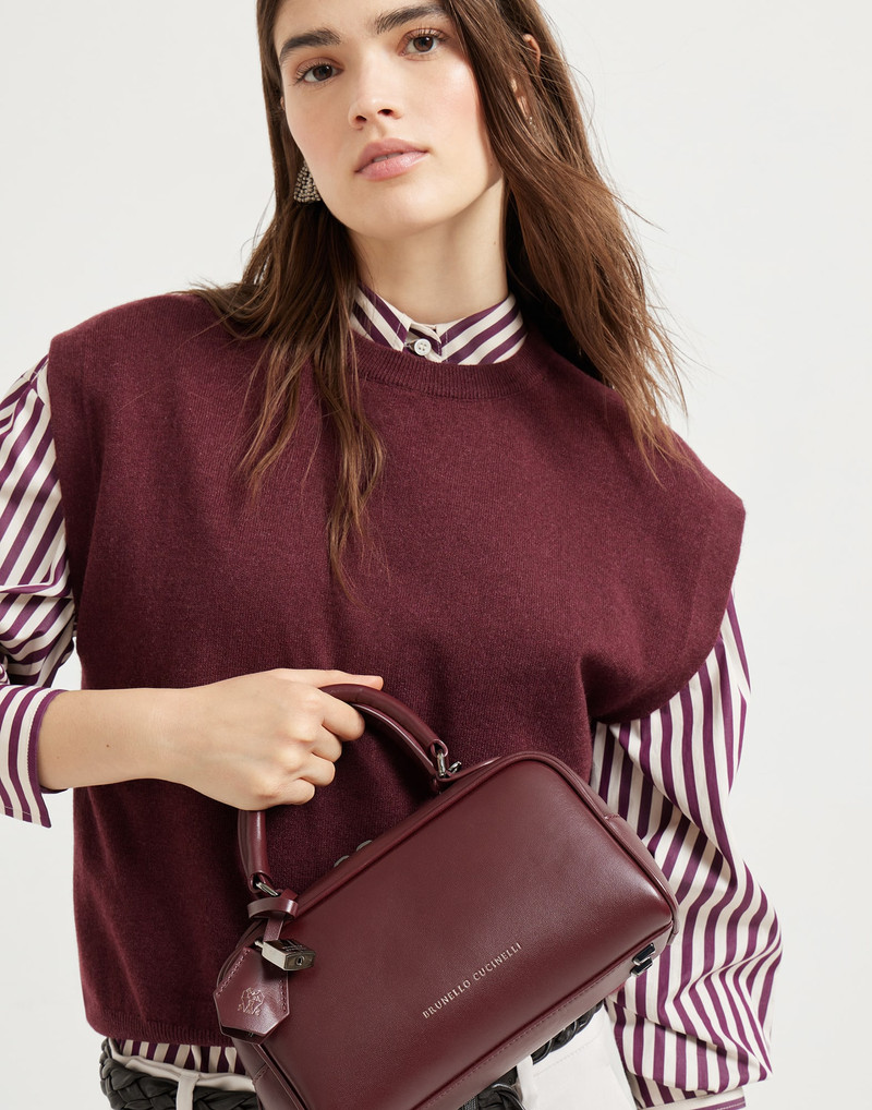 Explorer small Boston bag in glossy nappa leather 4