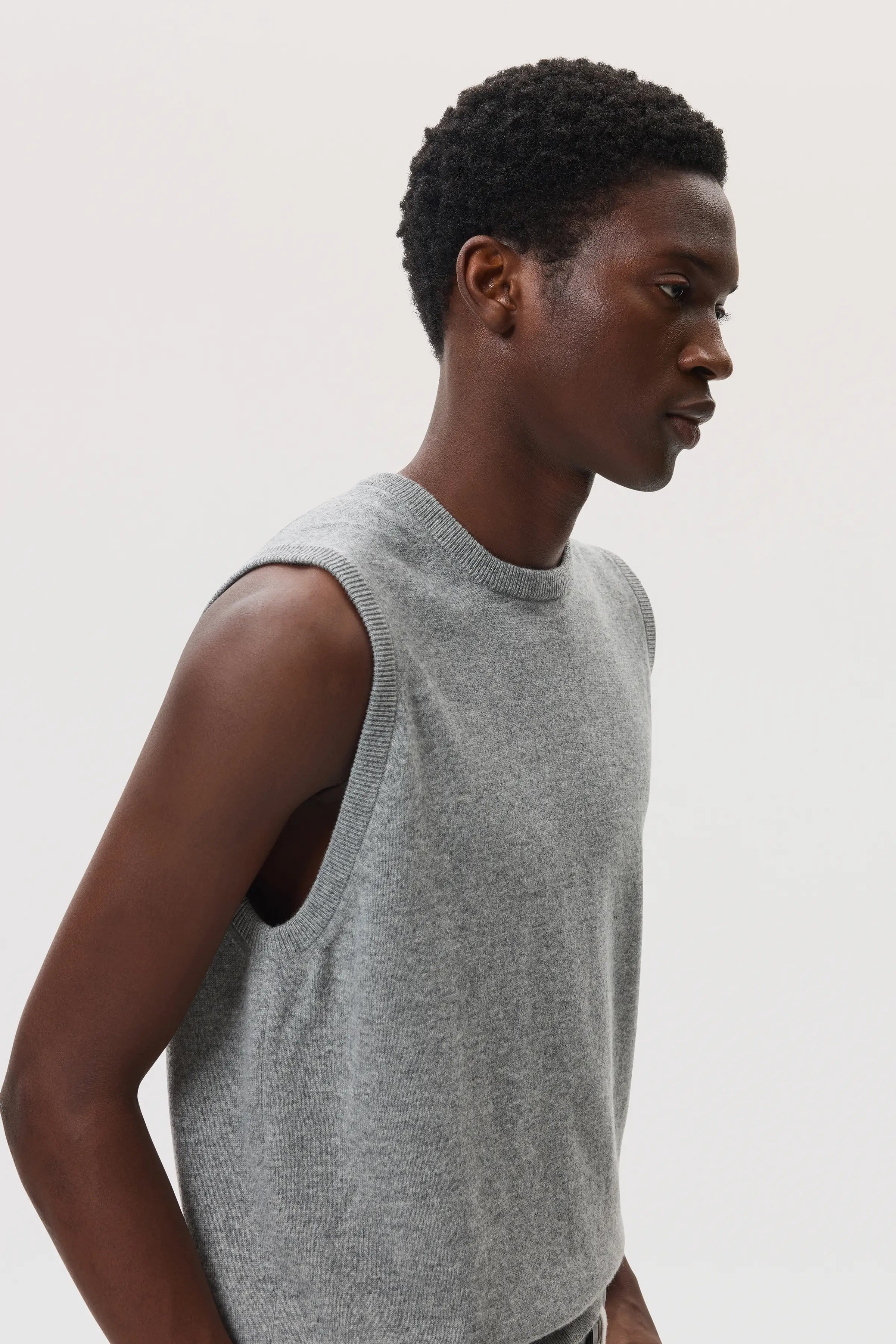 Grey Cashmere Tank - 6