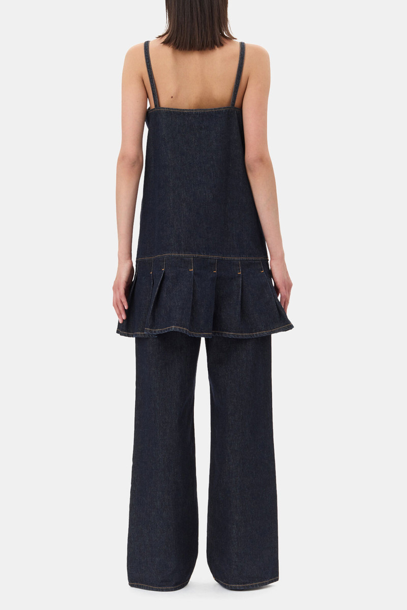 DENIM STRAP MINI DRESS 5