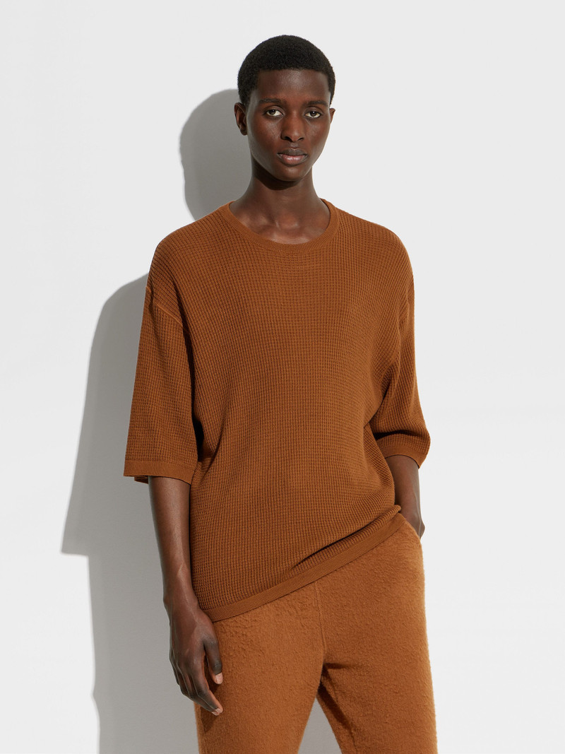 ZEGNA ZEGNA X THE ELDER STATESMAN COTTON AND CASHMERE T-SHIRT outlook