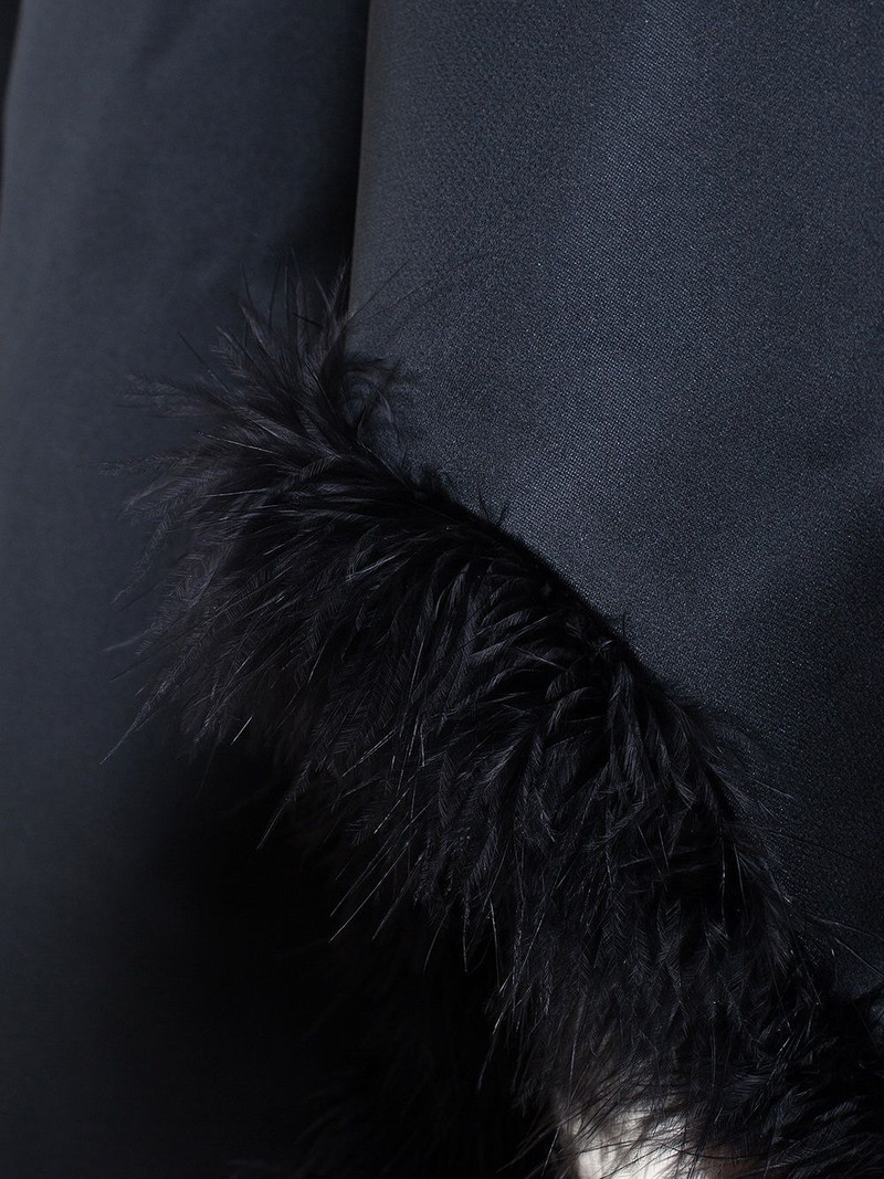 feather trim A-line skirt 5