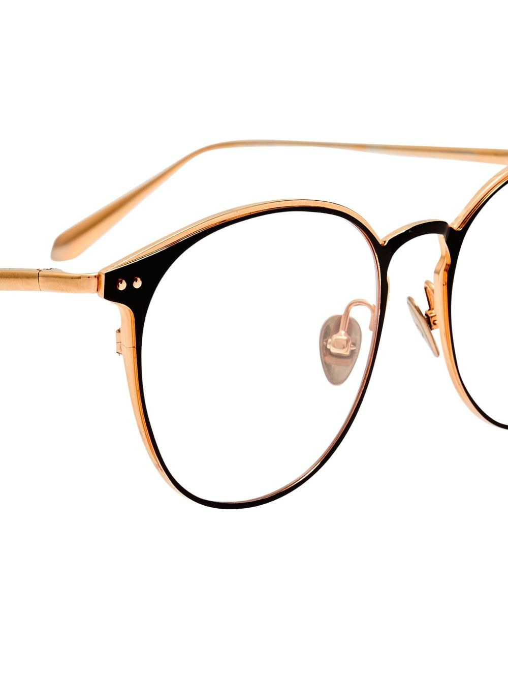 round-frame clear glasses - 3