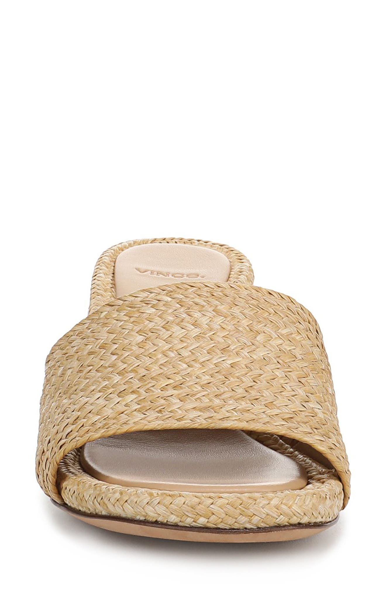 Vince Ariana Raffia Slide Sandal in Toasted Wheat at Nordstrom - 4
