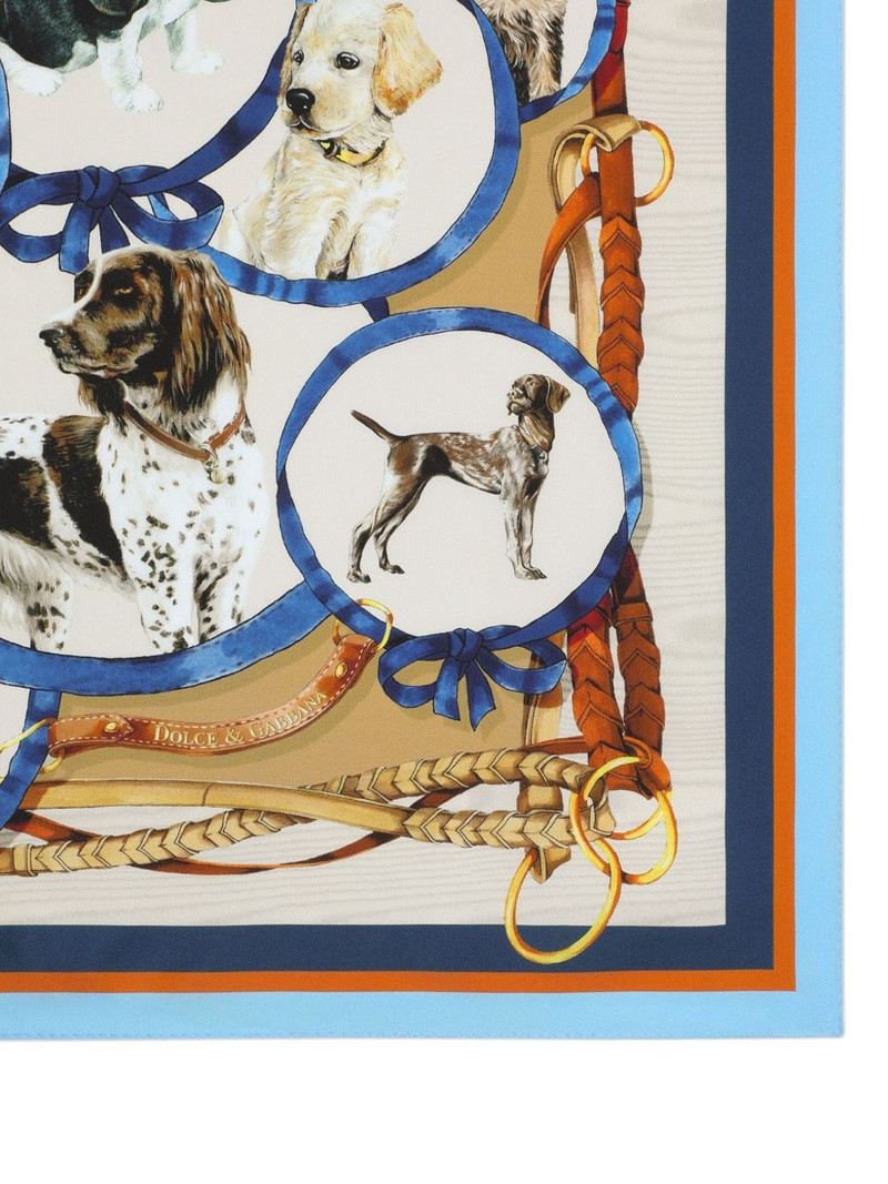 Dolce & Gabbana dog-print scarf outlook