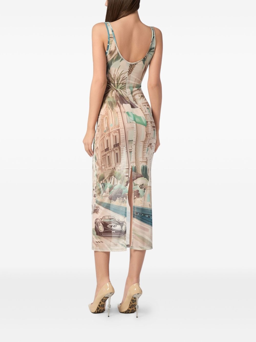 abstract-print midi dress - 4