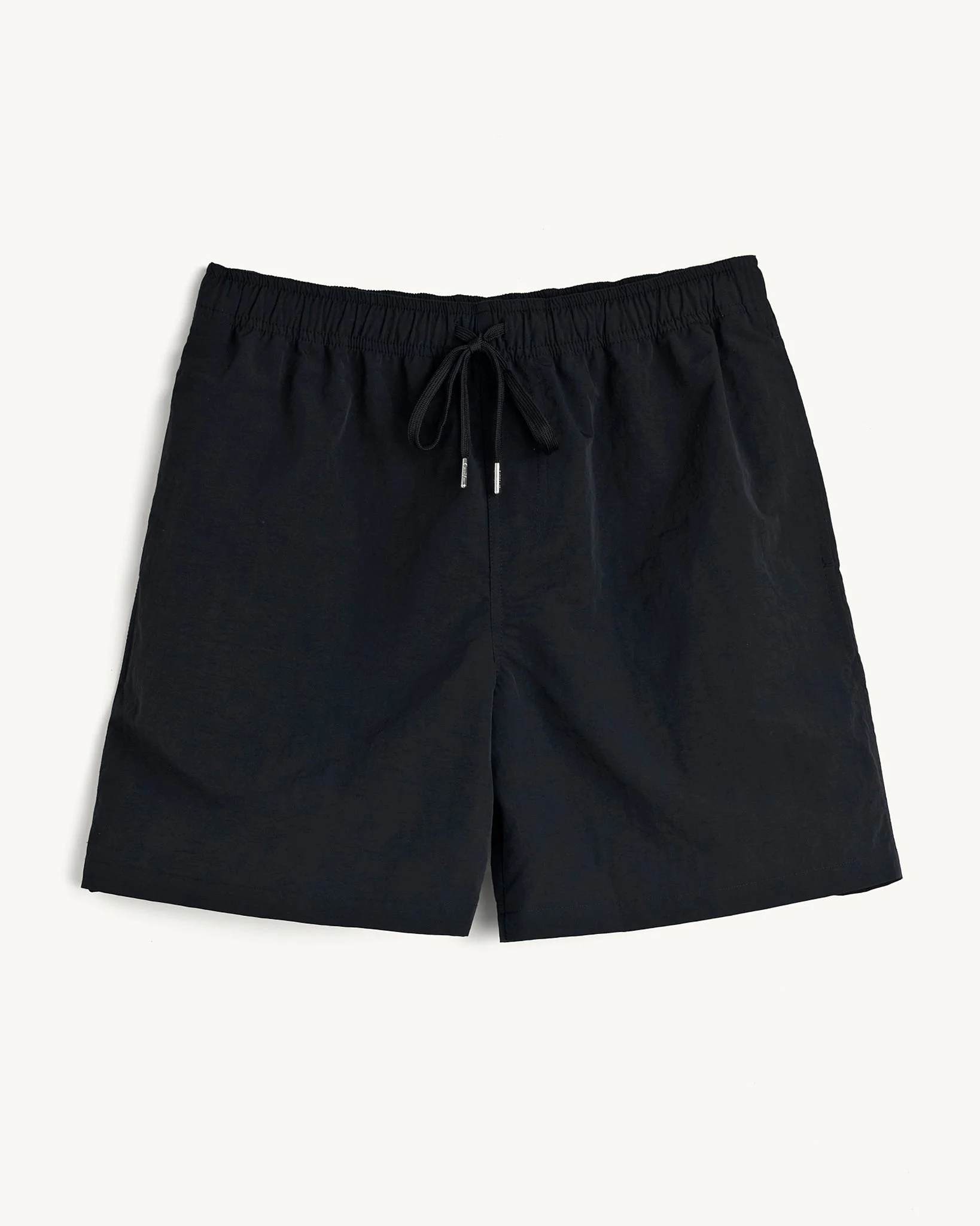 NYLON DRAWSTRING SHORTS - BLACK - 1