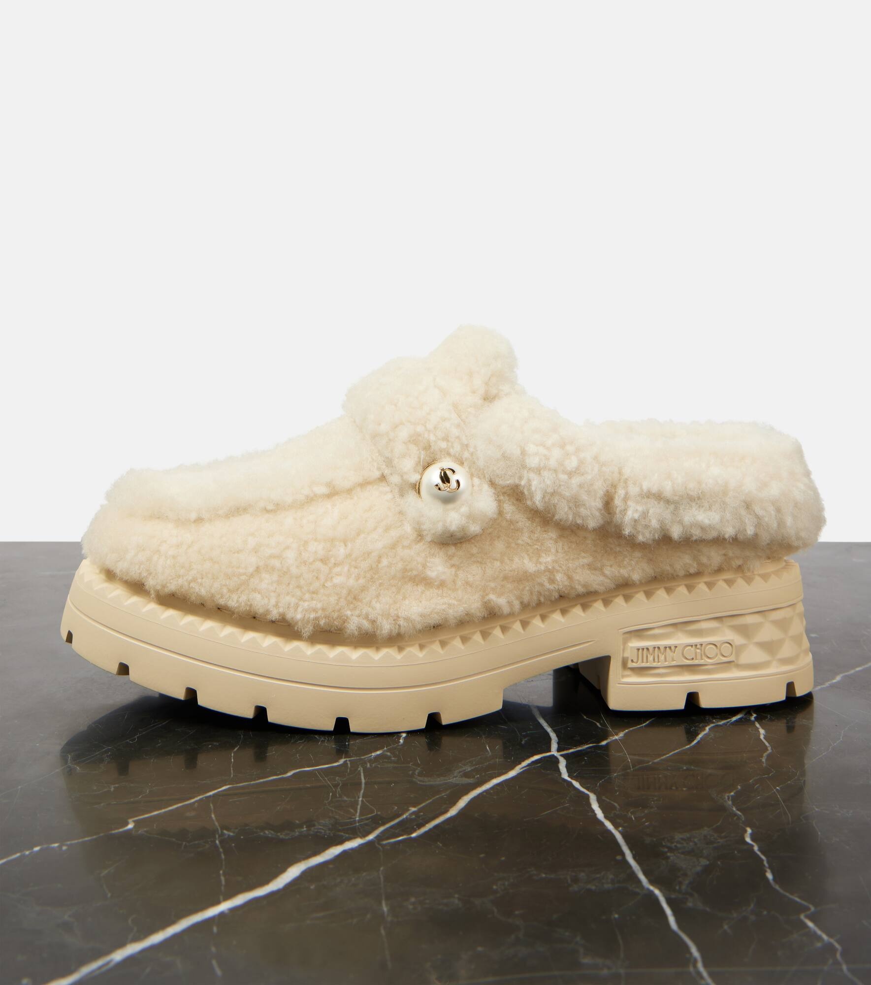 Shea shearling mules - 5