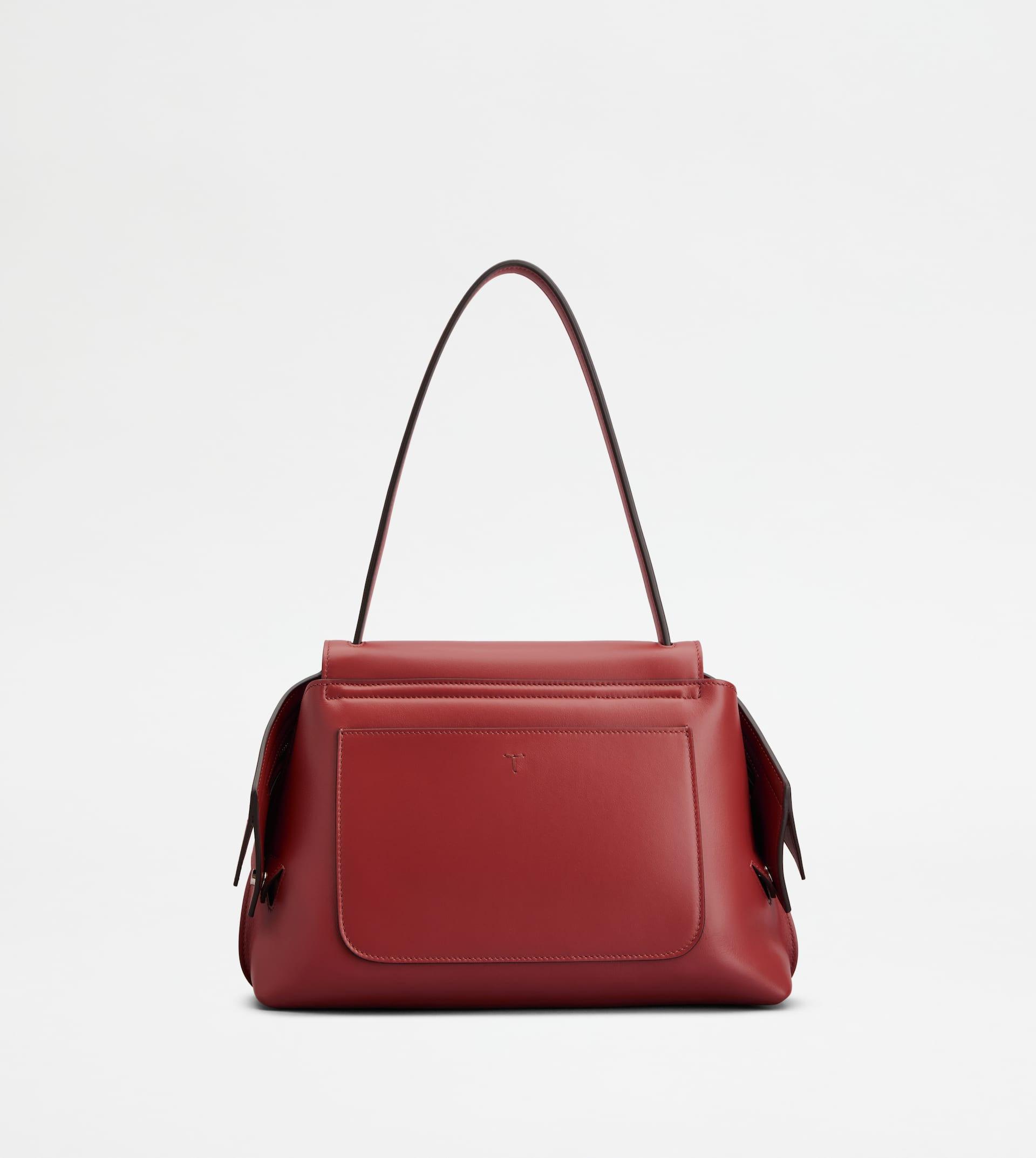 TOD'S WAVE BAG IN LEATHER SMALL - RED - 4