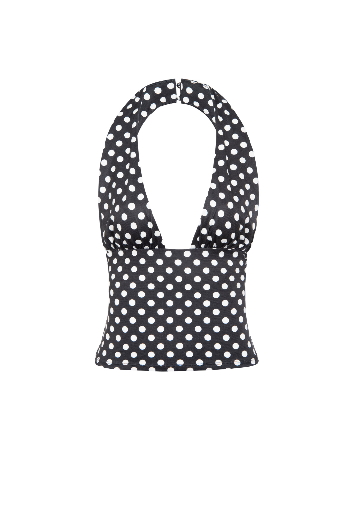 MATHILDE TOP - BLACK AND WHITE POLKA DOT - 2