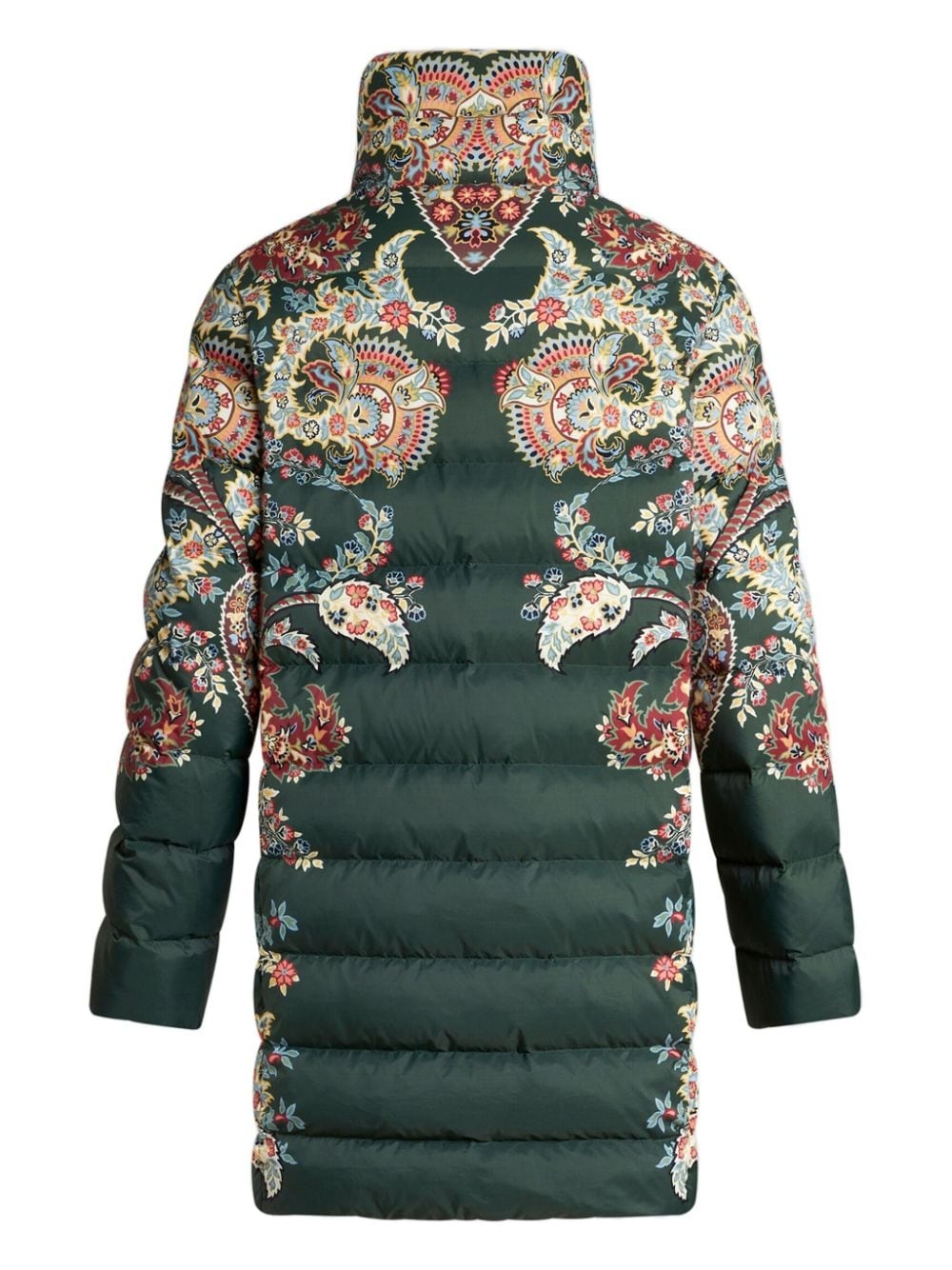 paisley-print zip-up puffer coat - 7