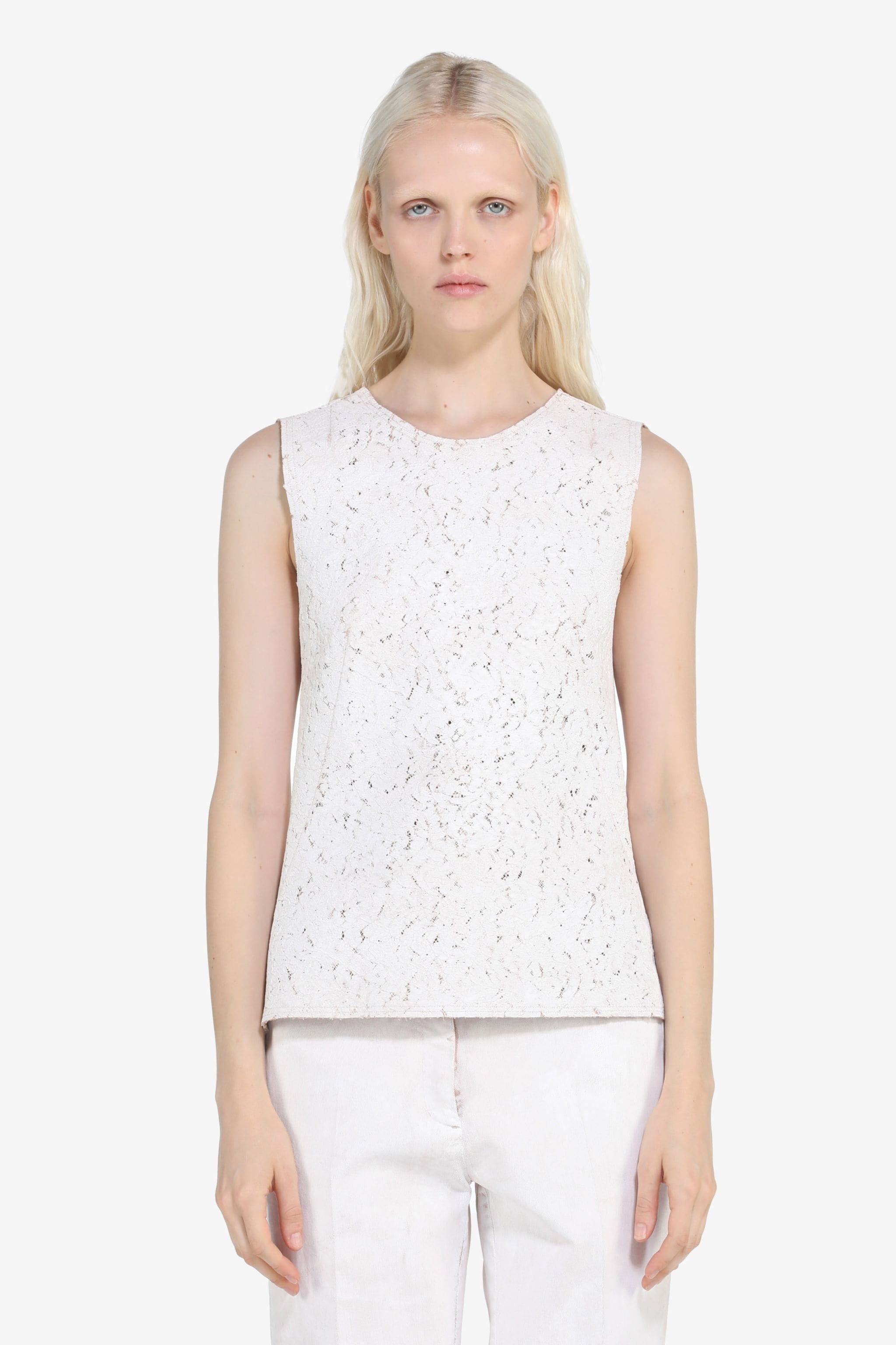 SLEEVELESS LACE TOP - 1