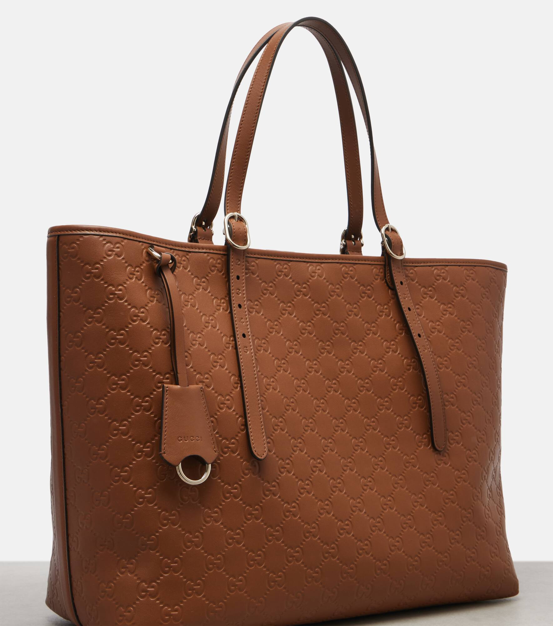 Emblem GG leather tote bag - 6