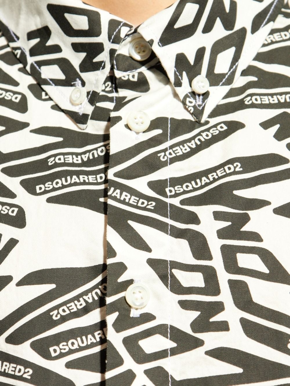 all-over logo-print shirt - 5