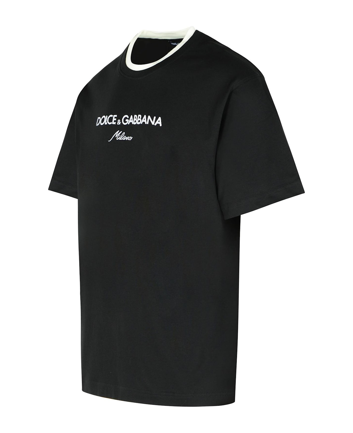 Black Cotton T-shirt - 2