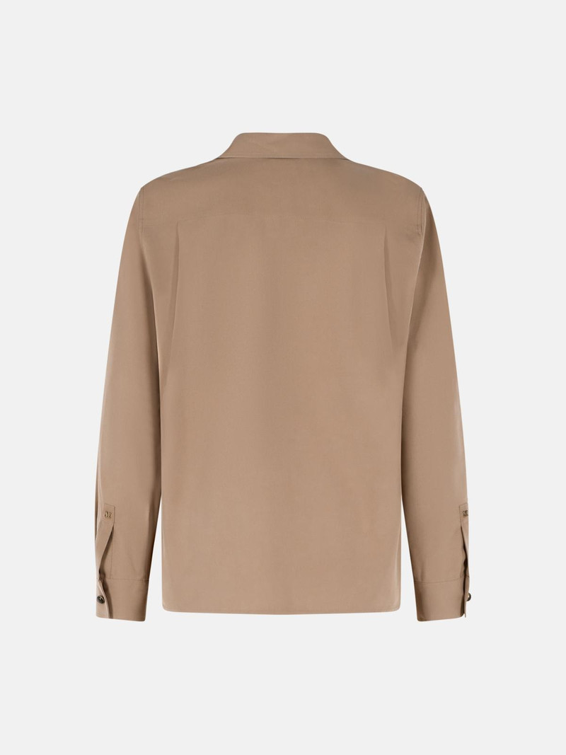 Max Mara 'SIAMESE' HAZELNUT SILK TELA SHIRT outlook