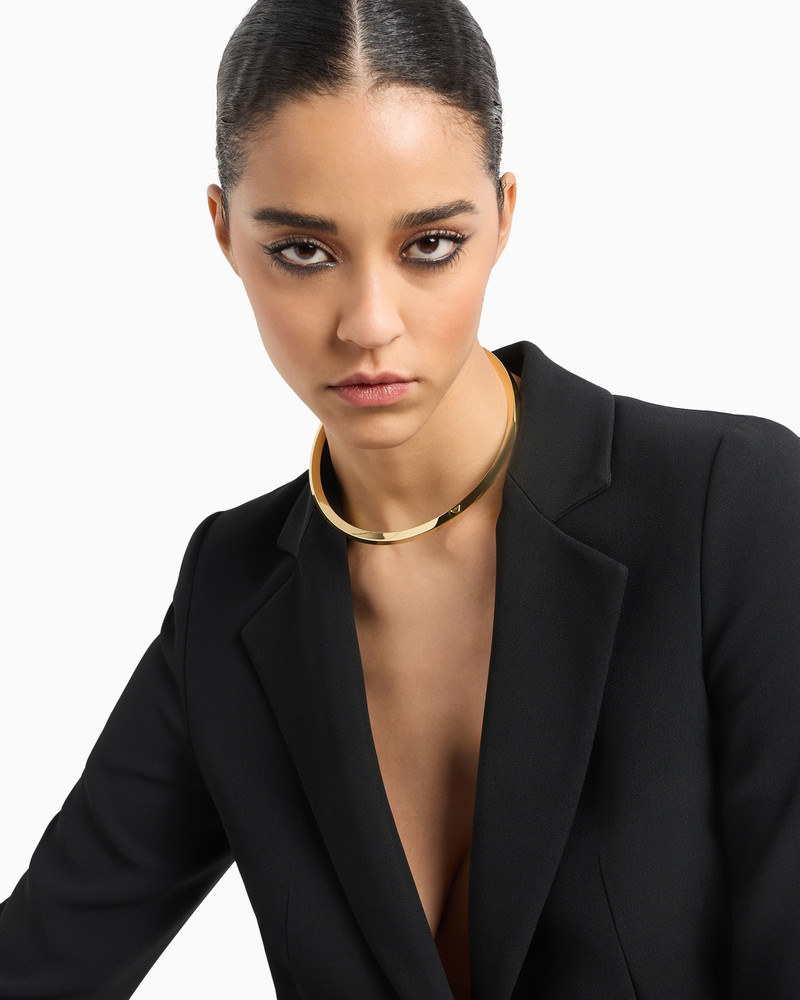 EMPORIO ARMANI GOLD-TONE BRASS COLLAR NECKLACE outlook