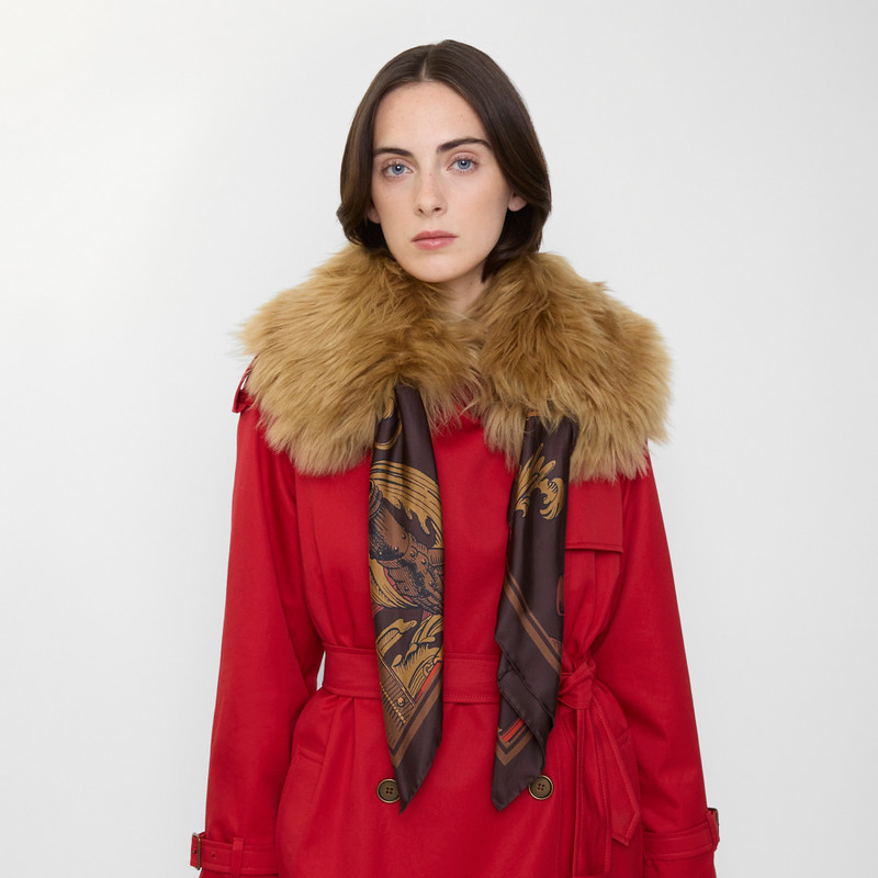 Scarf Trim Shearling Collar 3