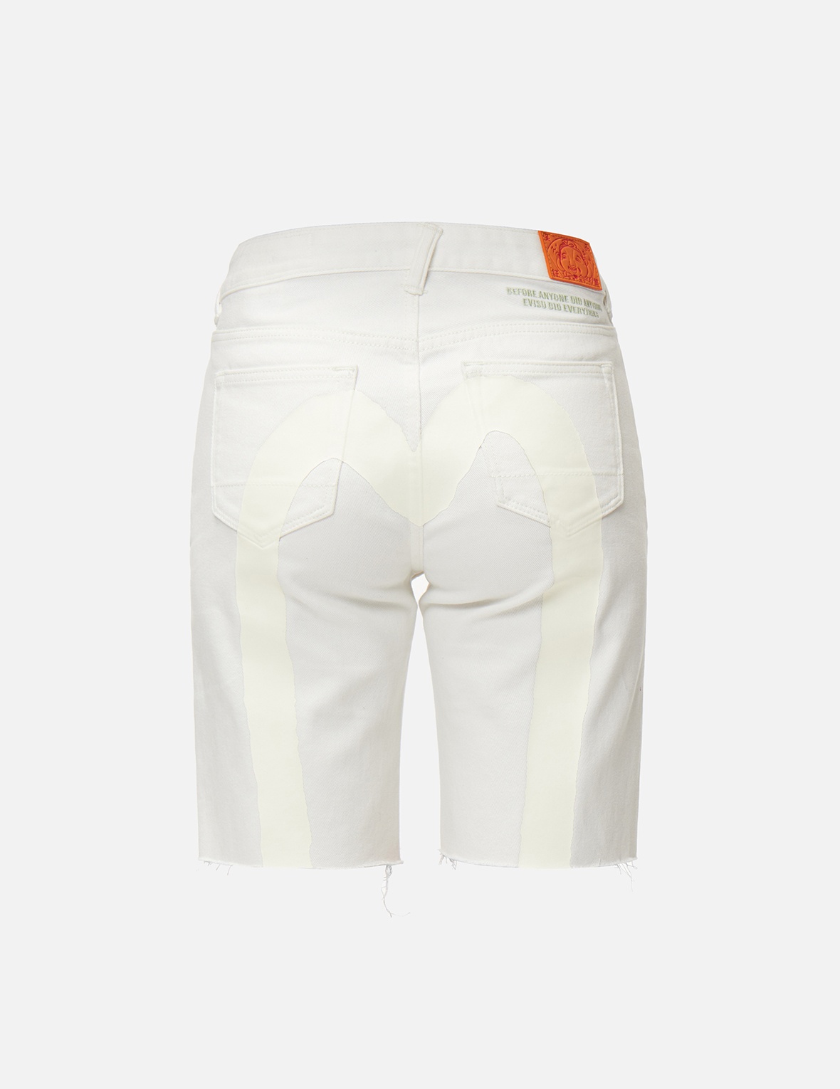 DAICOCK WHITE DENIM SHORTS - 1