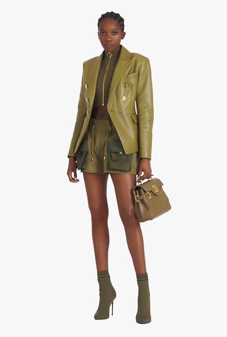 Khaki nylon shorts - 2