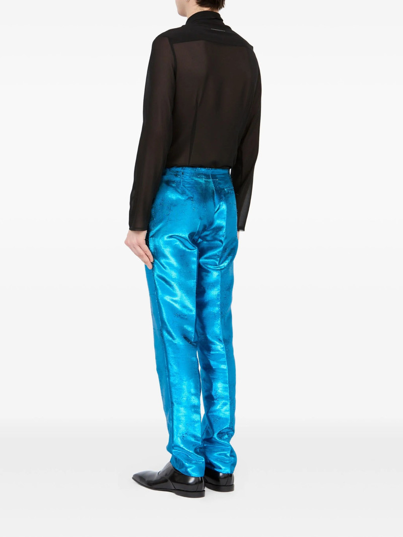 MM6 Maison Margiela Mm6 Maison Margiela Metallic-finish Tailored Trousers outlook