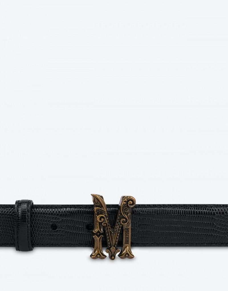 Moschino TEGU LIZARD-PRINT BAROQUE M BELT outlook