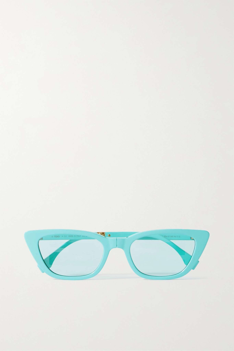 Baguette cat-eye acetate sunglasses - 1