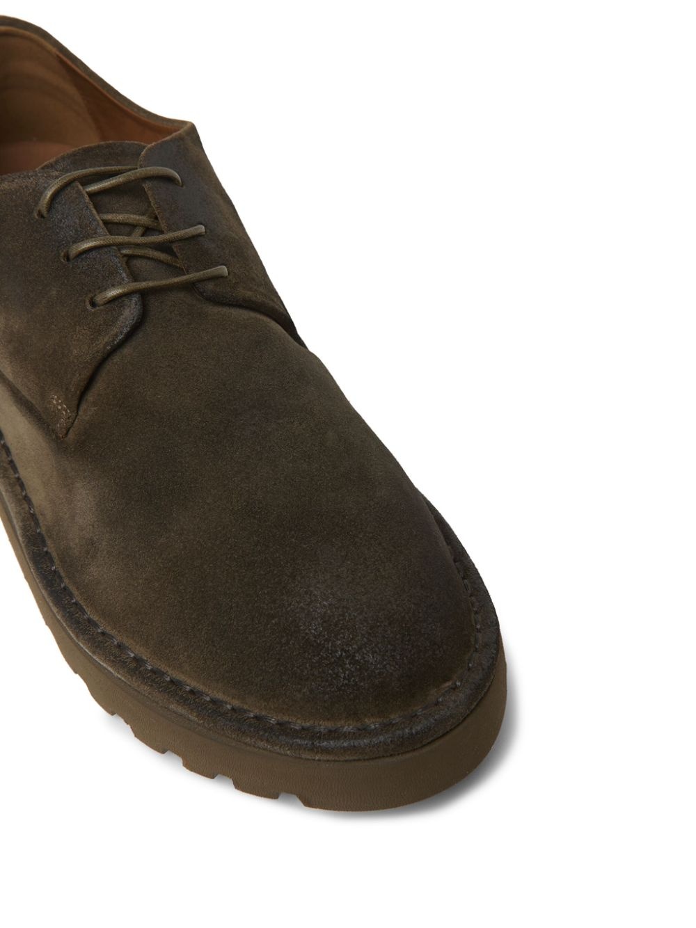 lace-up suede derby shoes - 4