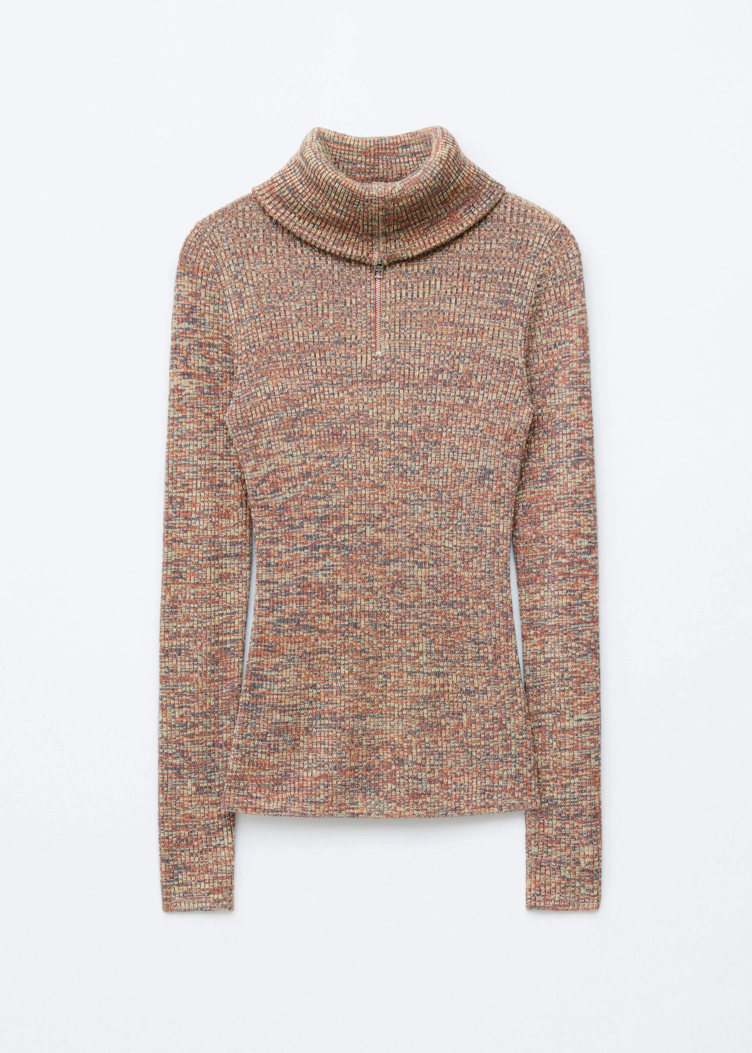 Melange Knit Half-Zip Top - 1