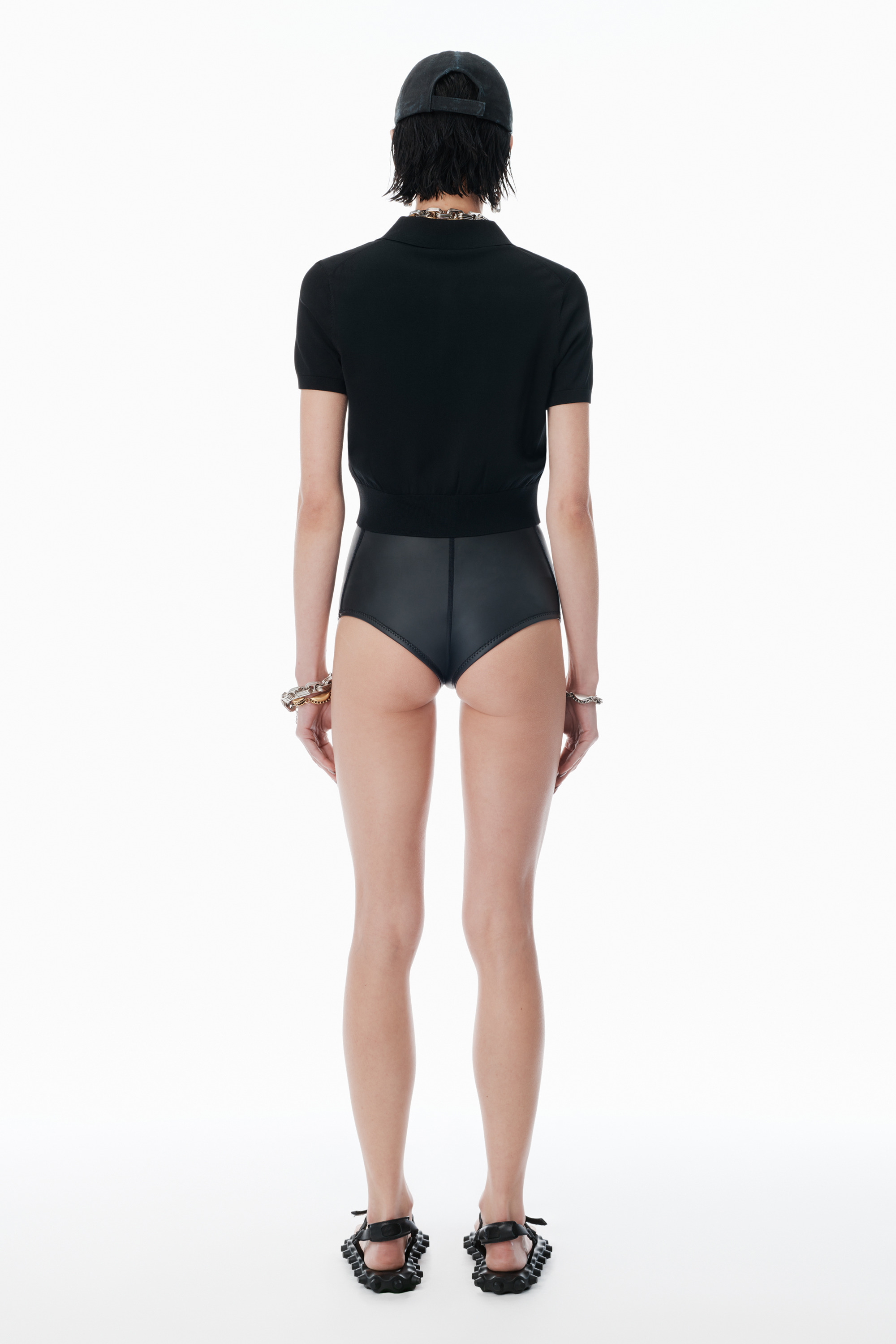 black logo-embroidered cardigan - 4